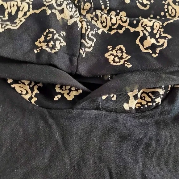 Amiri Bandana Bleach All Over Black Hoodie